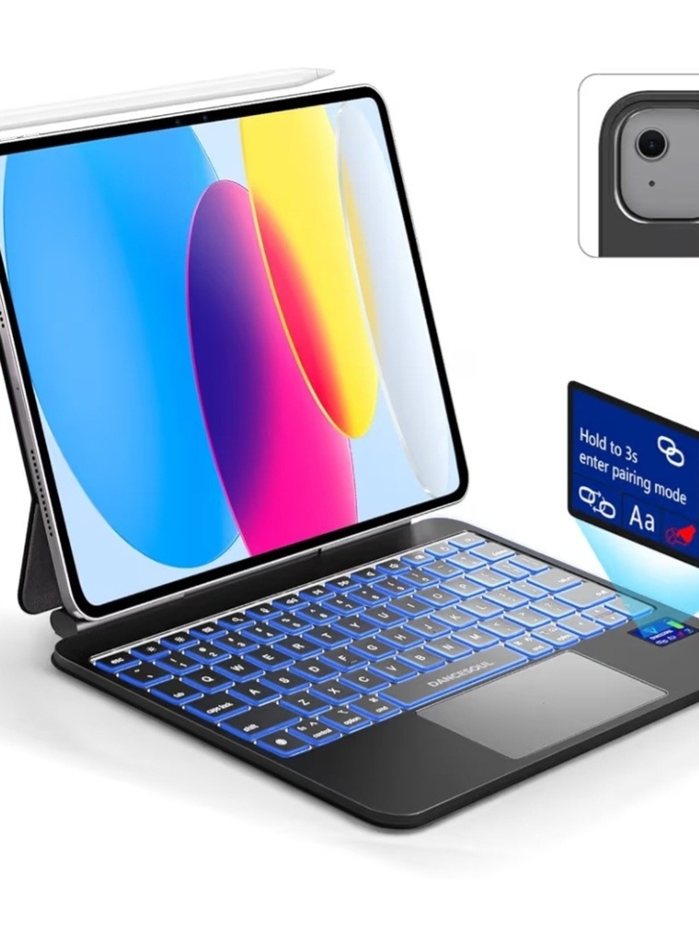 for iPad 11th (A16 2025) & 10th Gen 10.9 inch 2022 Case with Keyboard,